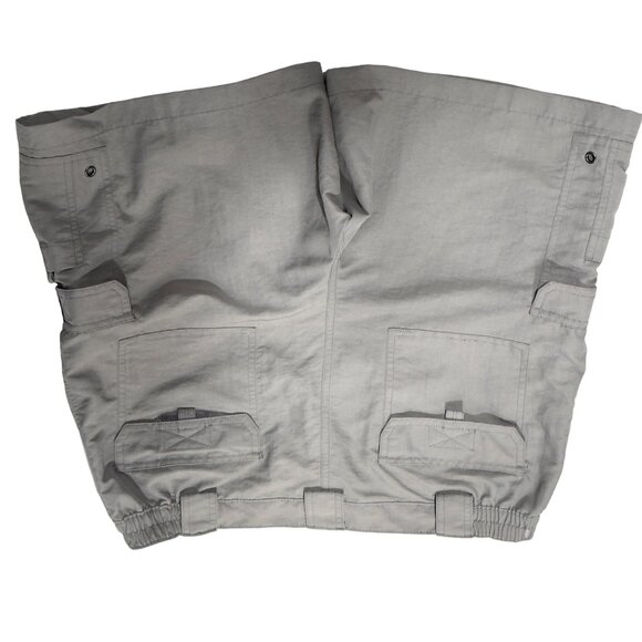 REEL LEGENDS PERFORMANCE OUTFITTERS Mens Shorts Gray 7 Pocket Cargo Pants Size L - Picture 4 of 11